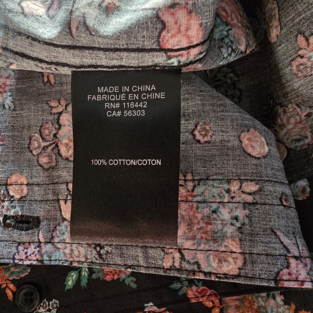 Dravus Black Floral Men's Shirt - Picture 4 of 4